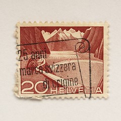 Image showing Swiss stamps