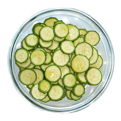 Image showing Courgettes zucchini