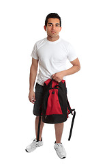 Image showing Student carrying backpack