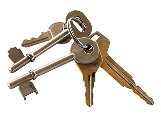 Image showing Set of Different Keys on a Ring