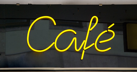 Image showing neon sign cafe