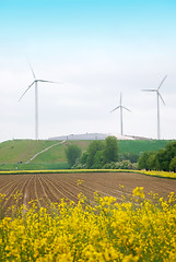 Image showing wind turbines