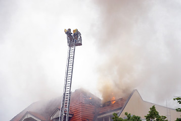 Image showing firemen ladder
