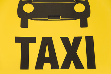 Image showing taxi sign