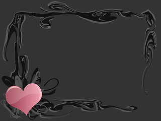 Image showing Grunge Heart Frame