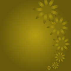 Image showing Golden Flowers Background