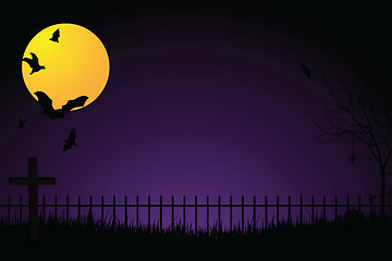 Image showing Spooky Graveyard Background