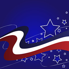 Image showing Red White Blue Star Background