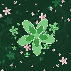 Image showing Green Flower Background