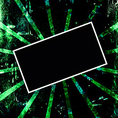 Image showing Green and Black Grunge Frame