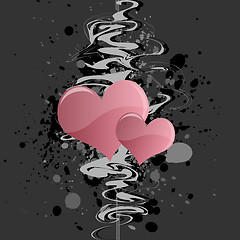 Image showing Grungy Heart Background