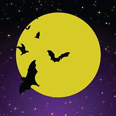 Image showing Spooky Moon Background