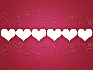 Image showing Swirly Hearts Background