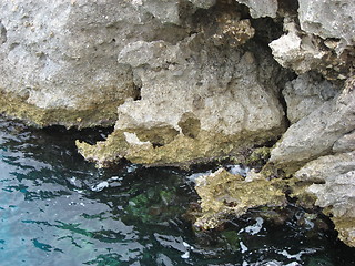 Image showing Rocks into the water