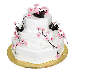 Image showing Three Tiered Iced Cake