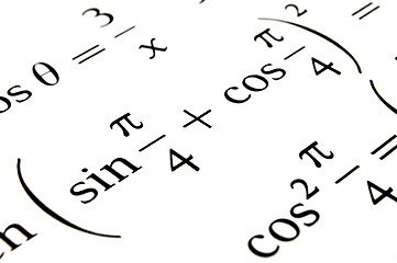 Image showing Algebra formulas close up.