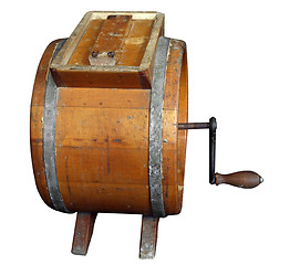 Image showing Antique Wooden Butter Churn