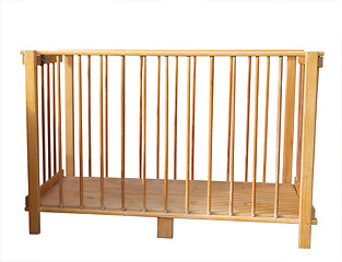 Image showing Folding Wooden Cot