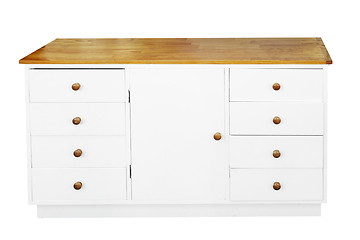 Image showing White Chest of Drawers 