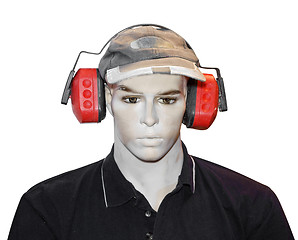 Image showing Mannequin with Protective Earmuffs