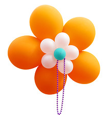 Image showing Orange Balloon Flower with Beads