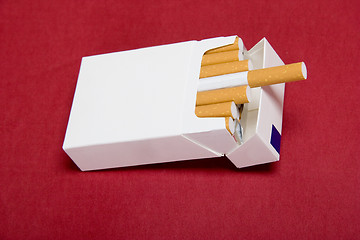 Image showing closeup of packet cigarettes