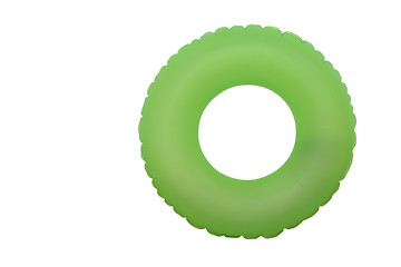 Image showing green rubber ring for swimming pool