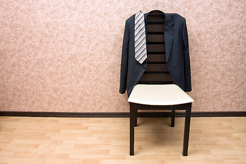 Image showing Jacket on the modern chair 