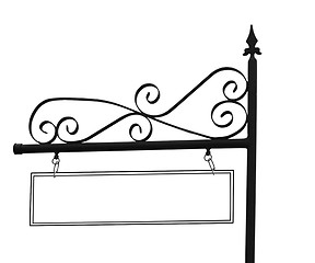 Image showing Ornate Sign Post with Copyspace