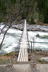 Image showing Old suspension bridge