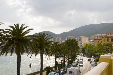Image showing coastal boulevard Ajaccio Corsica France