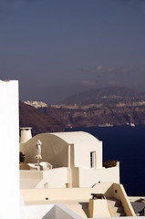 Image showing house over mediterranean sea caldera santorini greece