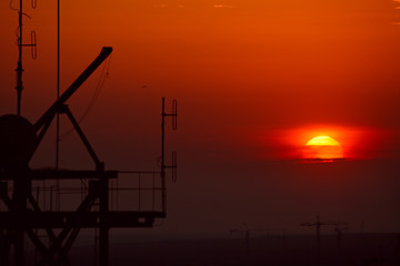 Image showing Red sunset.