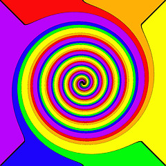 Image showing Abstract Spral Rainbow