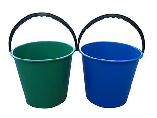 Image showing Two Empty Buckets