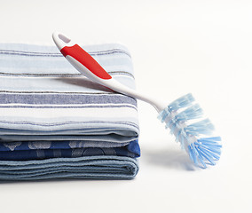 Image showing Cloths and Brush