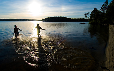 Image showing Swim in the lake