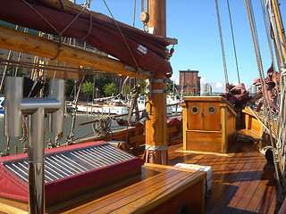 Image showing Deck of the old ship