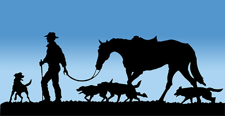 Image showing Drover and his Dogs