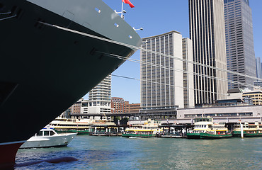 Image showing Moored Ship At Circular Quay