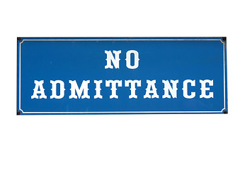 Image showing No admittance sign