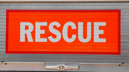 Image showing Reflective Rescue Sign