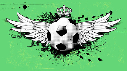 Image showing soccer grunge emblem