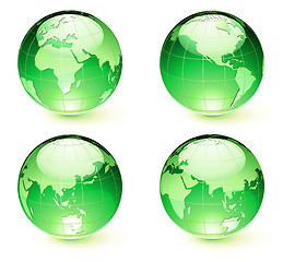 Image showing Glossy Earth Map Globes