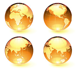 Image showing  Glossy Earth Map Globes