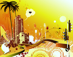 Image showing summer urban grunge background 