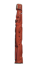 Image showing Maori Warrior Carved Pole