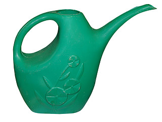 Image showing Green Plastic Watering Can