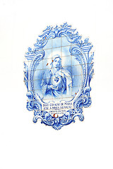 Image showing Azulejos - Portuguese glazed tiles, Canico, Madeira, Portugal