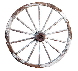 Image showing Old Wooden Wheel